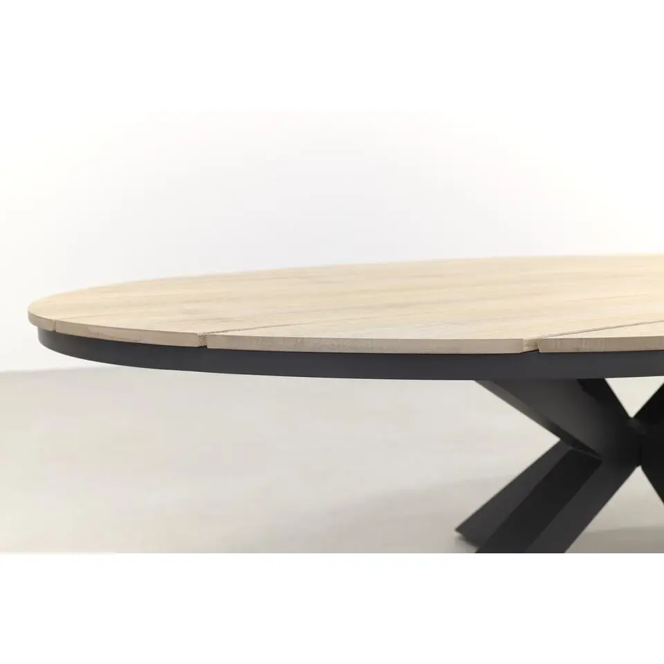 Garden Impressions Jasmine - Black/Edison 220x115 cm. - ovale tuinset