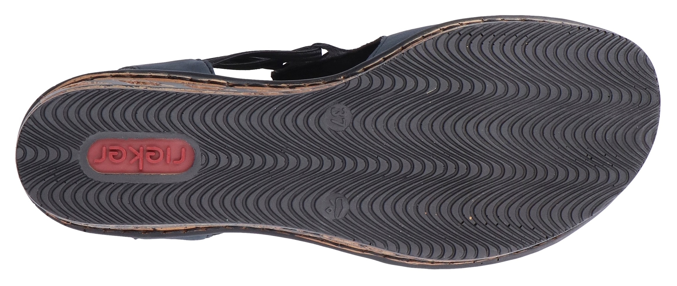 Rieker Keilsandalette  , Sommerschuh, Sandale, Keilabsatz, mit seitlichen Stretchbändern