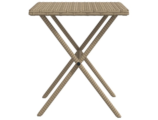 VIDAXL - Bain de soleil Chaises longues lot de 2 avec table beige résine tressée