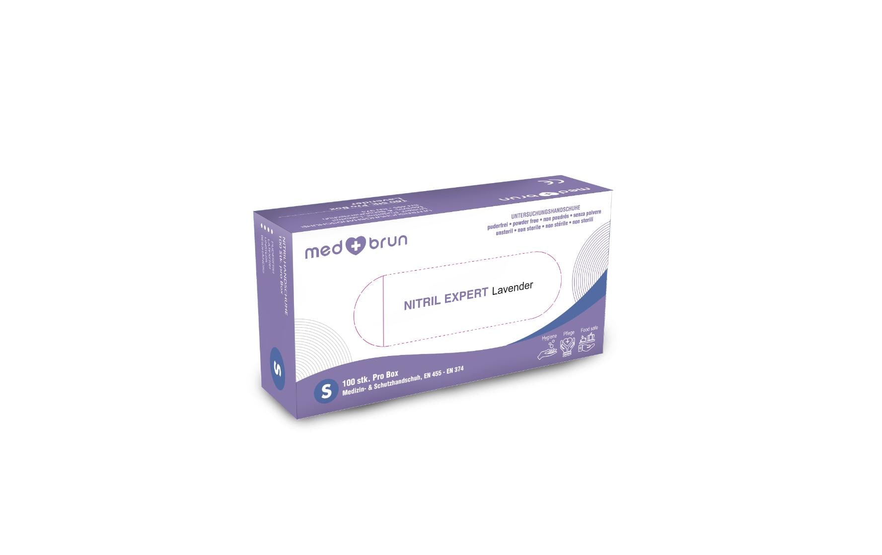 Nitril Expert S, Lavender, 100 StkEinweg Medizin- und Schutzhandschuh