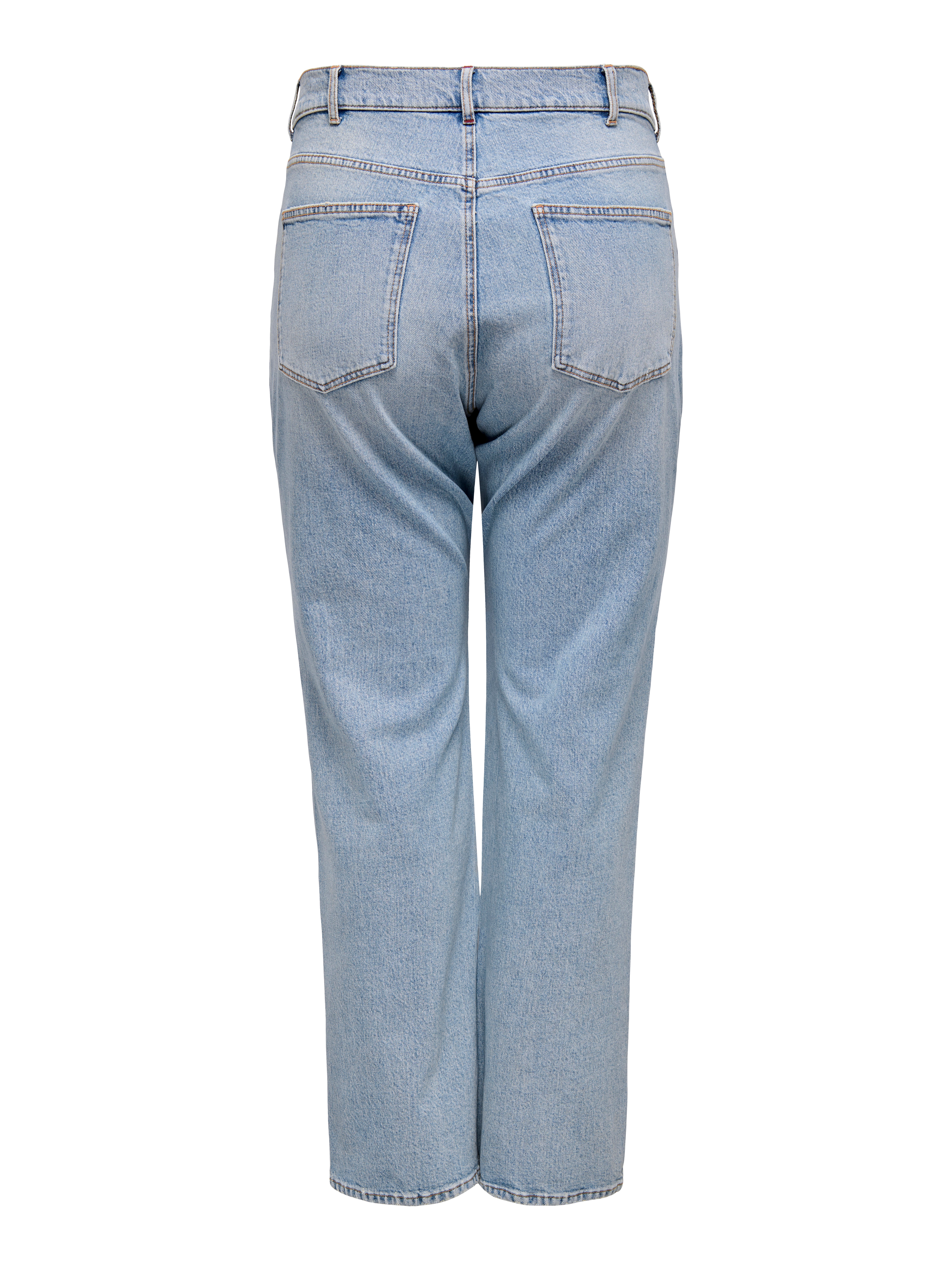 CARBROOME Hohe Taille Gerade geschnitten Jeans Light Blue Denim