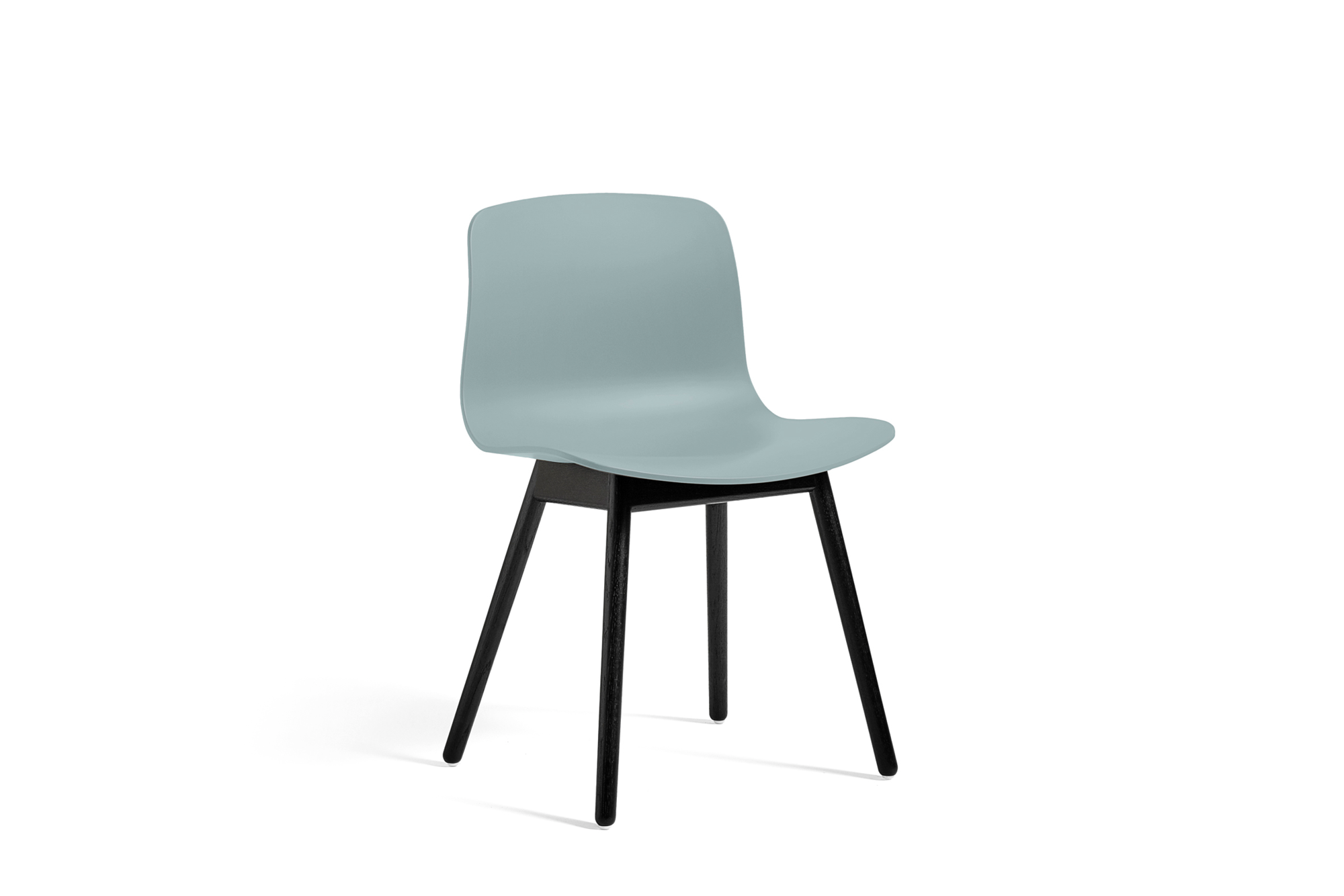 Eetkamerstoel AAC 12 zwart gelakt onderstel dusty blue
