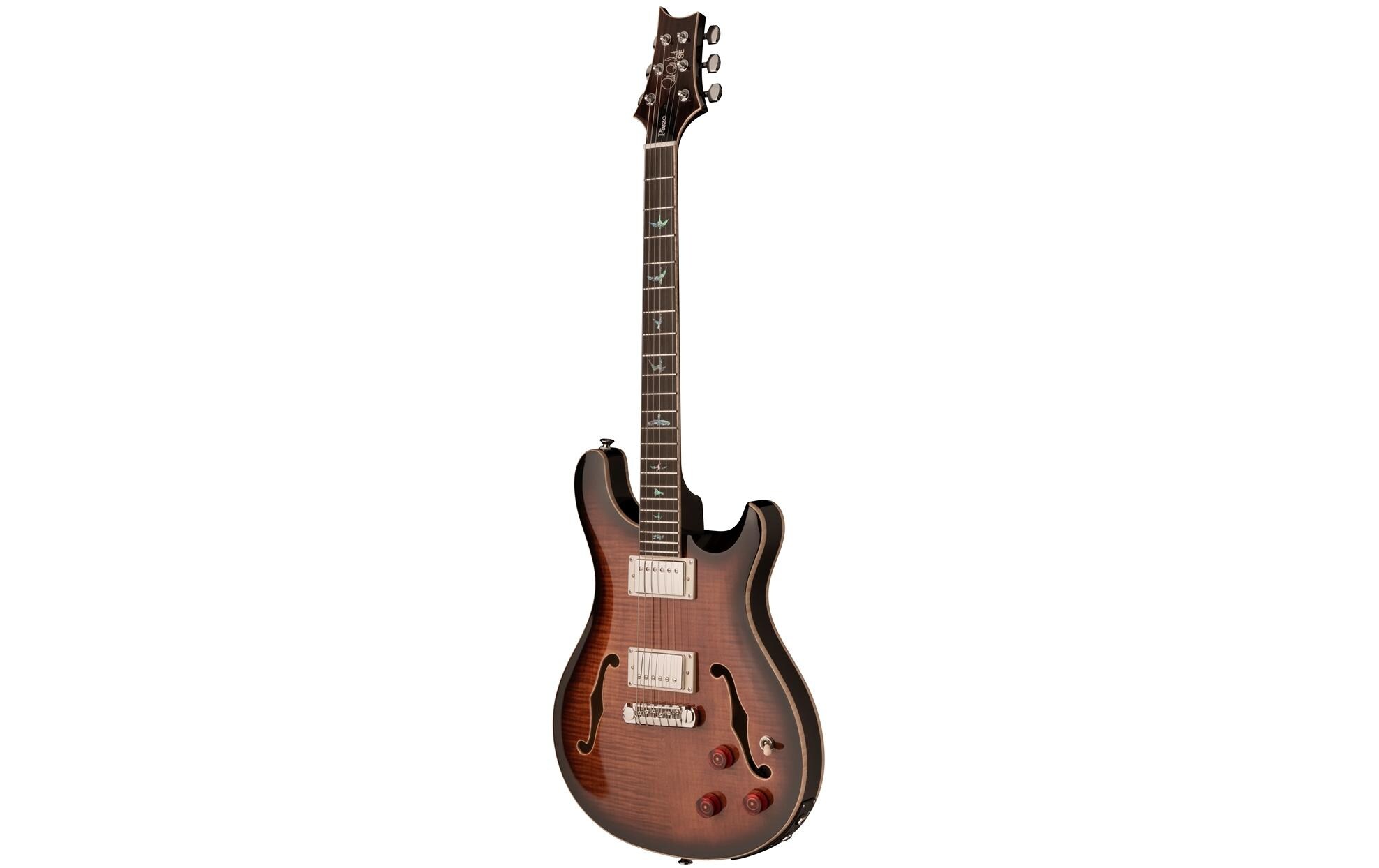 E-Gitarre SE Hollowbody II Piezo – Black Gold Burst<br>Hollowbody-E-Gitarre mit Humbucker-Pickups und einem Piezo-System