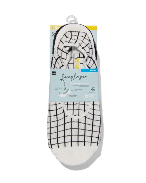 5 paires de socquettes basses femme avec du coton noir