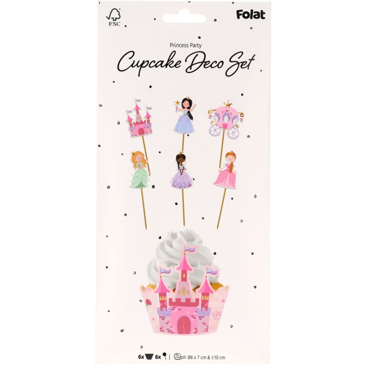 Prinsessen Cupcake Toppers 6st