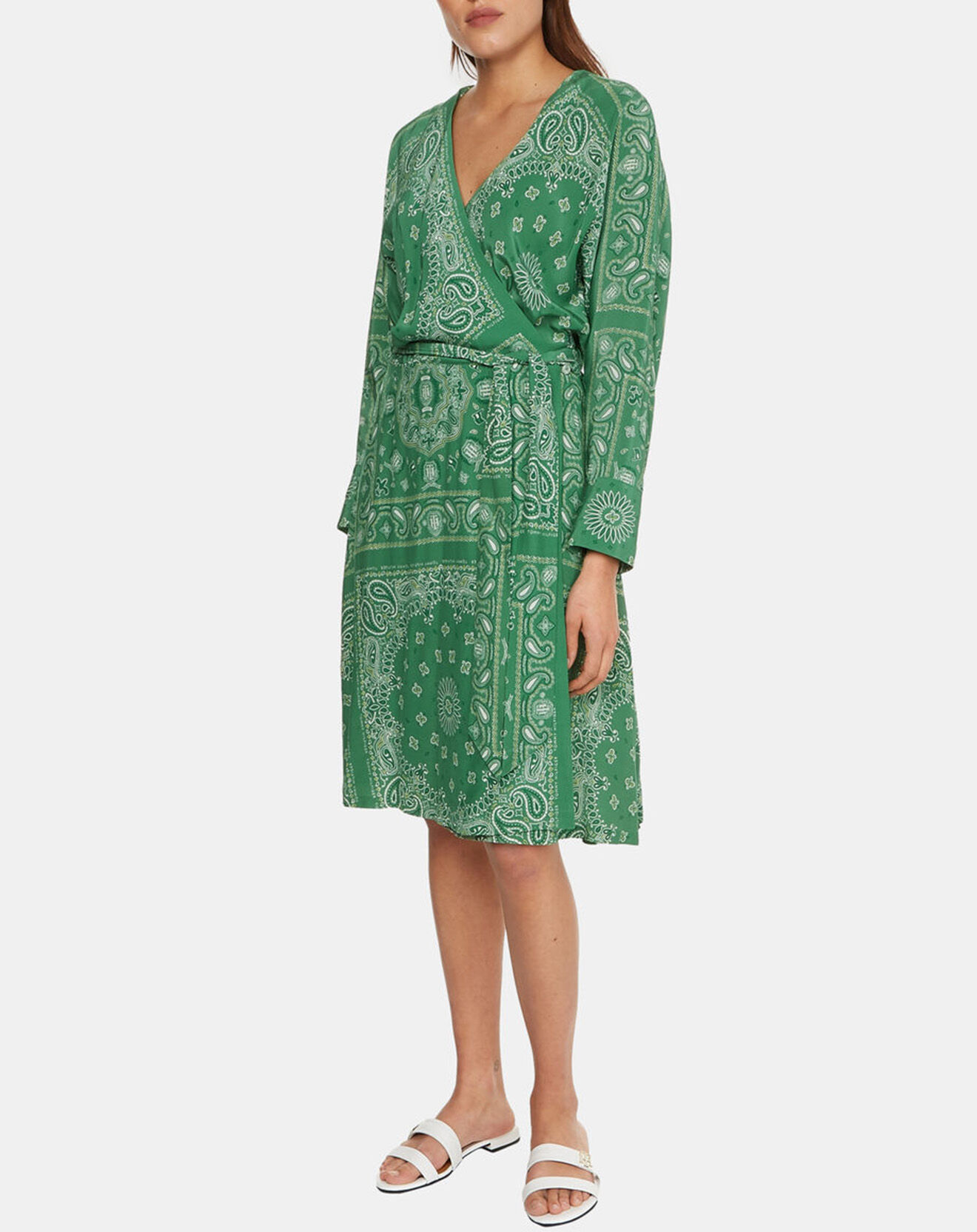 Tommy Hilfiger Robe midi imprimée bandana verte