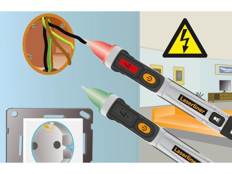 Laserliner Spannungsprüfer ActiveFinder Pro, CAT IV, 1000 V Sicherheit bei Arbeiten an elektrischen Leitungen – im handlichen Stiftformat