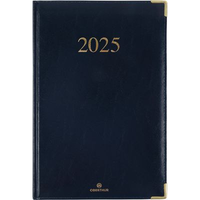 Agenda Kiev - 1 semaine sur 2 pages - 17 x 24,5 cm - bleu marine - Oberthur