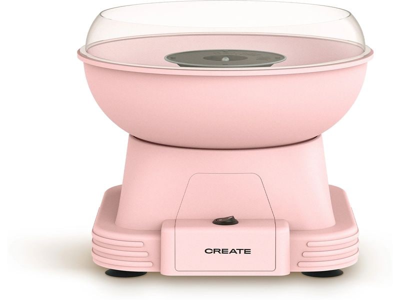Create Zuckerwattemaschine Pastelrosa Zuckerwattemaschine im Retro-Design