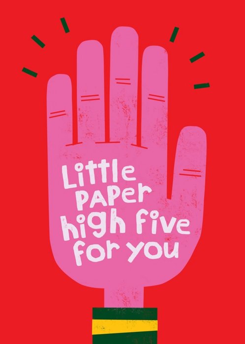 Greetz | Denken aan kaart | Little paper high five for you