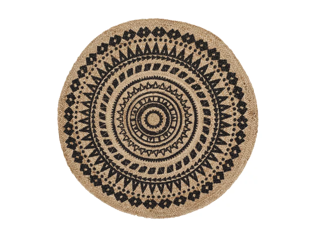 Tapis Black & Natural 183 X 183 cm - Houda