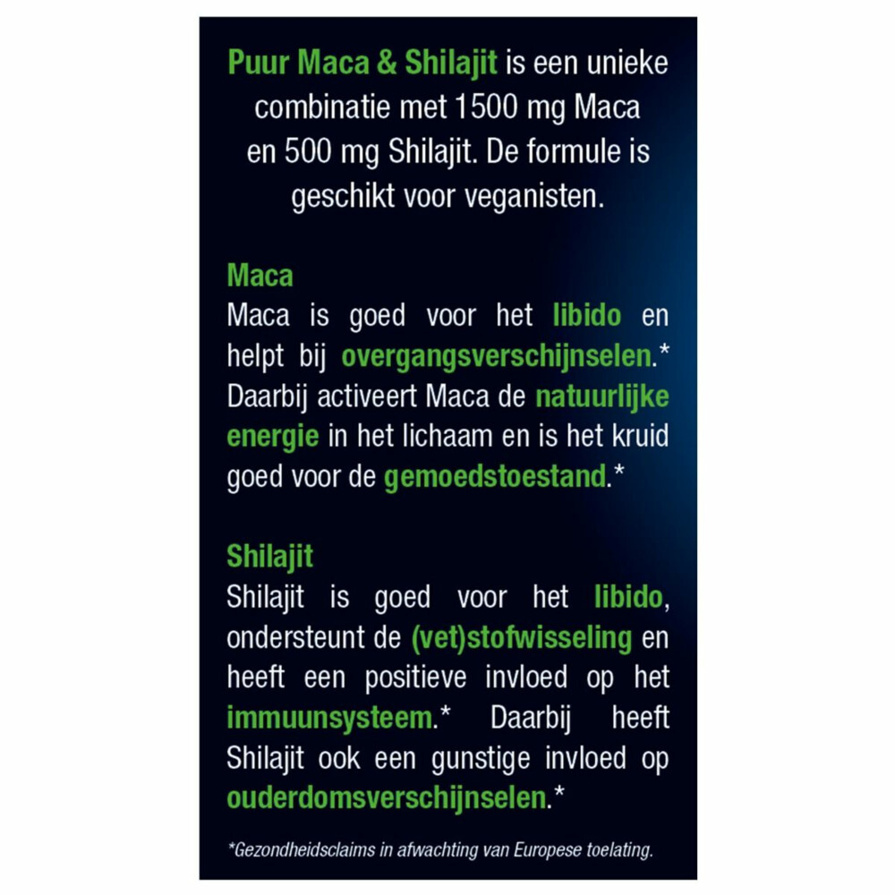 Lucovitaal Maca & Shilajit Puur 60 tabletten