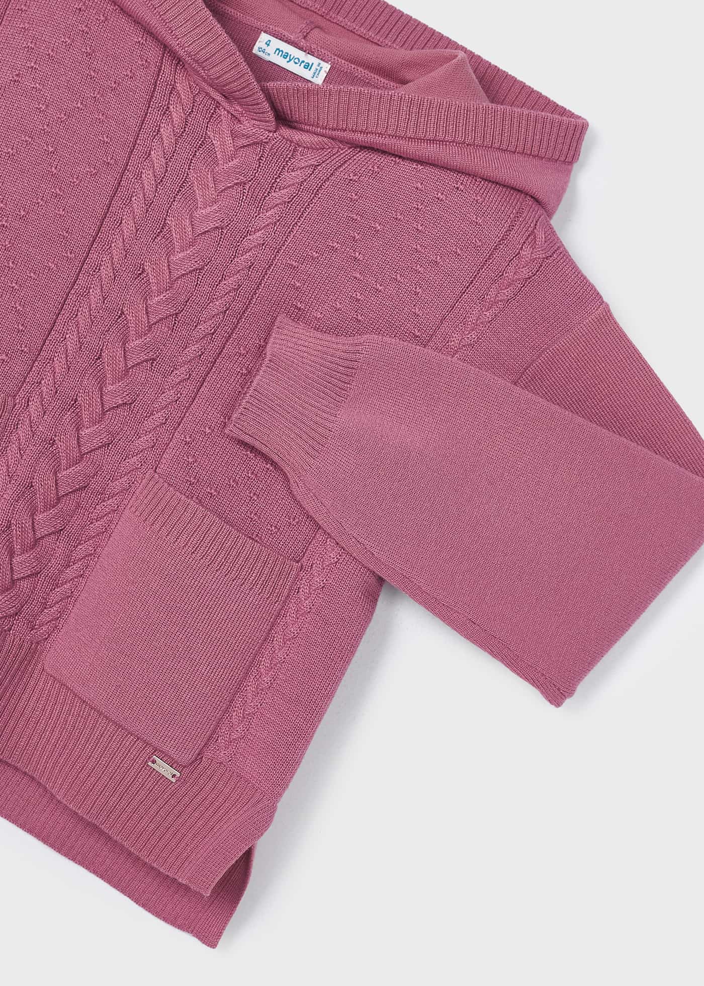Conjunto de tricô de duas peças para meninas