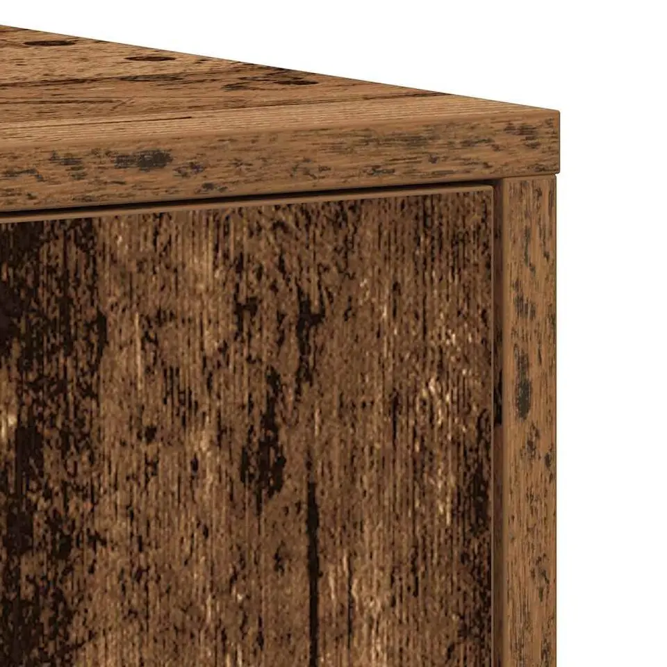 vidaXL - Kolomkast met 2 deuren 2 vakken - Zwart eiken - Hout - 30x30x183.5 cm