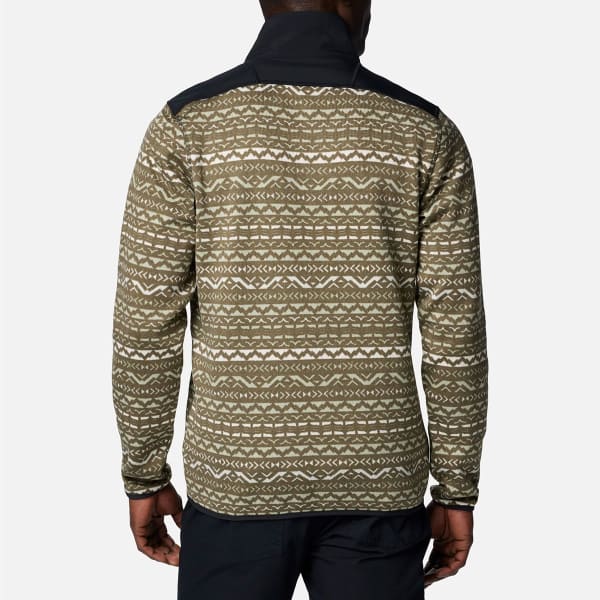 Sweat polaire randonnée COLUMBIA SWEATER WEATHER PRINTED HALF ZIP II DARK STONE MADRAS MULTI