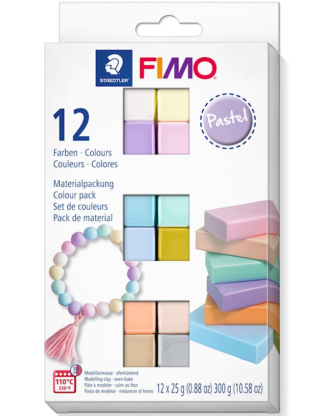Soft Colour 12 stk. Pastellfarger FIMO