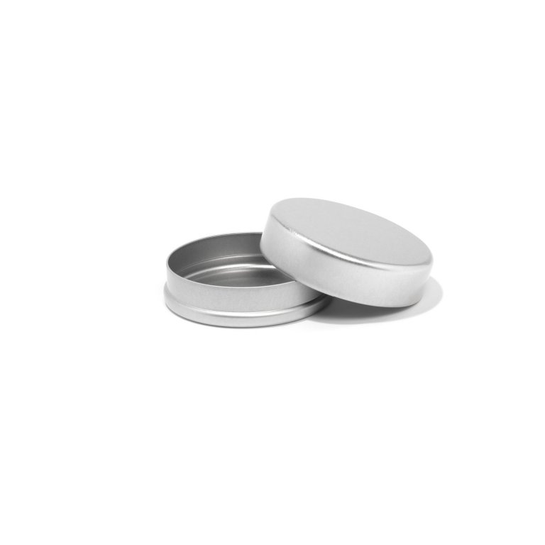 Weißblechdose rund, silber