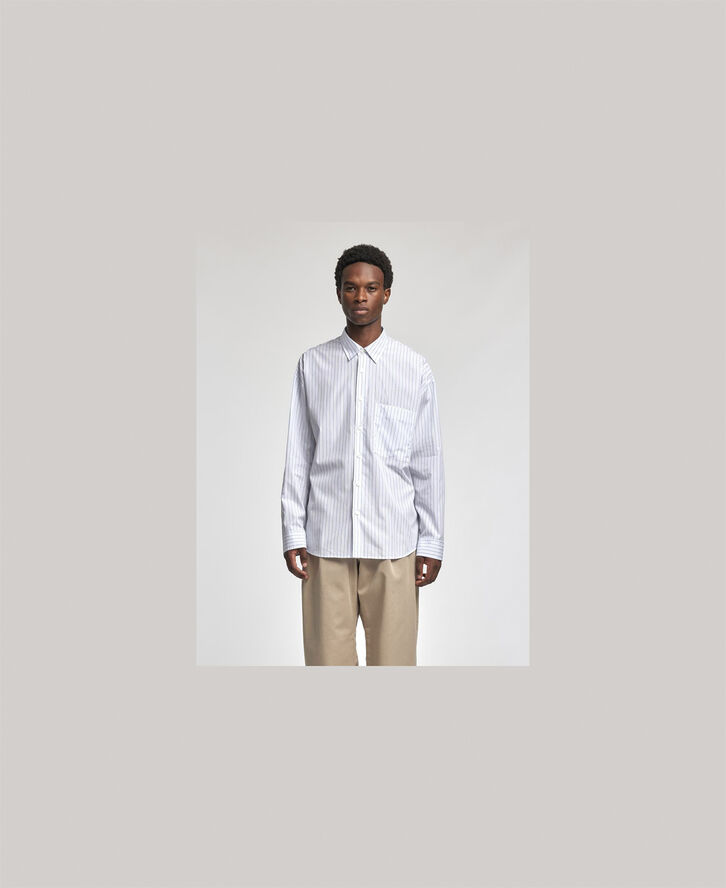 Annarr ANRRELAXROAR-POPLIN SHIRT LS Cashmere blue/skyway/white