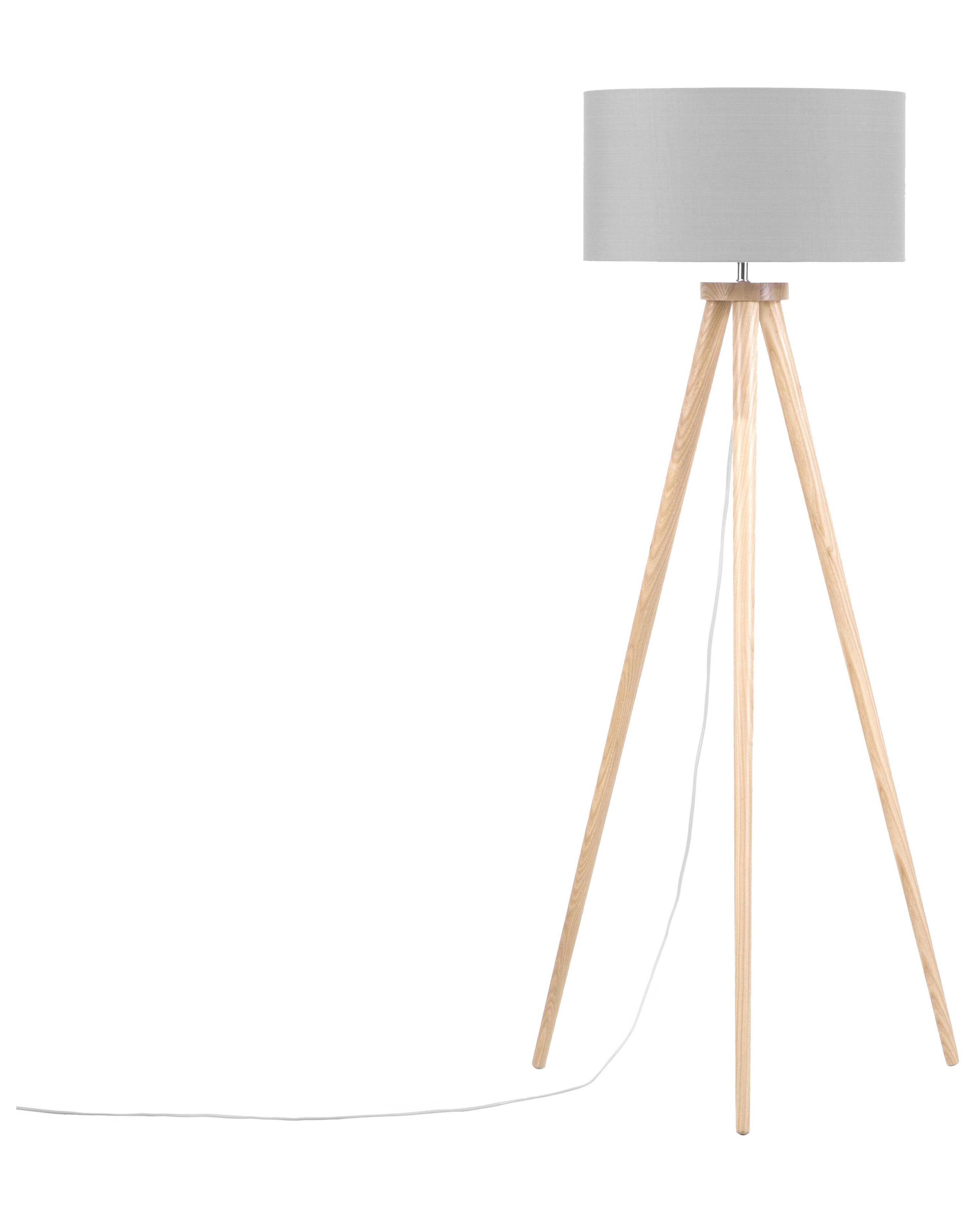Staande lamp NITRA Eikenhout Grijs