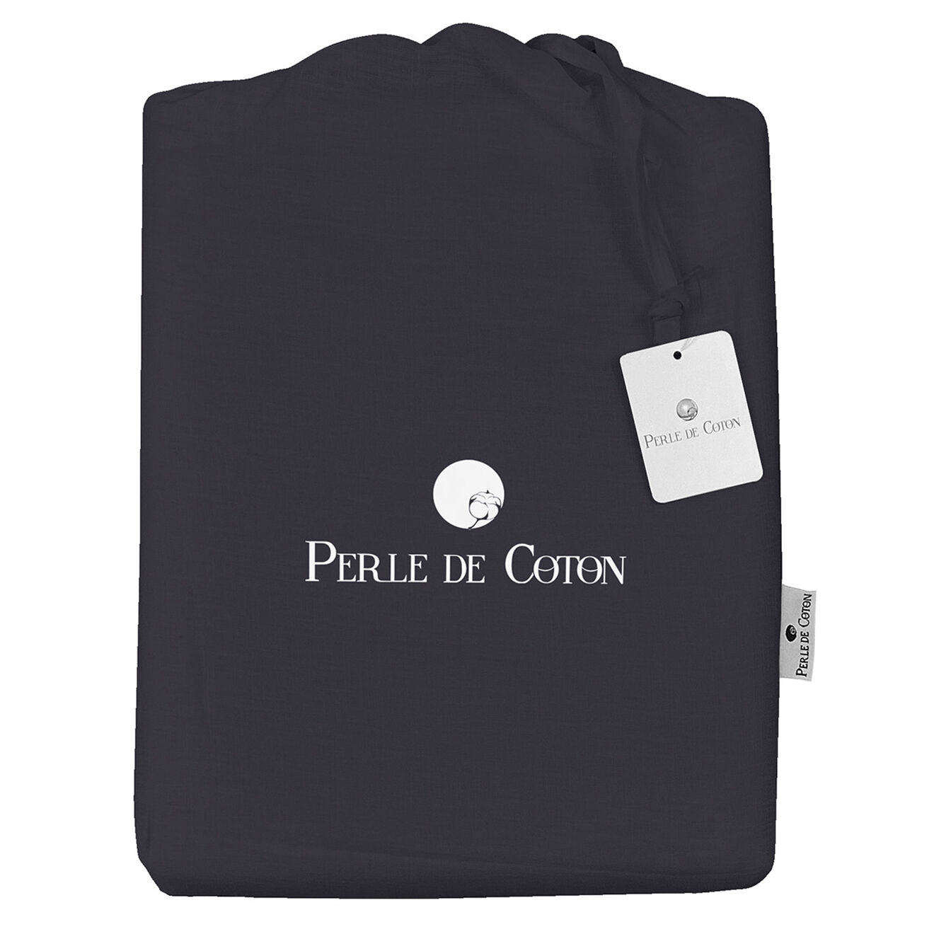 United by Perle de coton 2 Taies d'oreiller 100% Lin lavé anthracite
