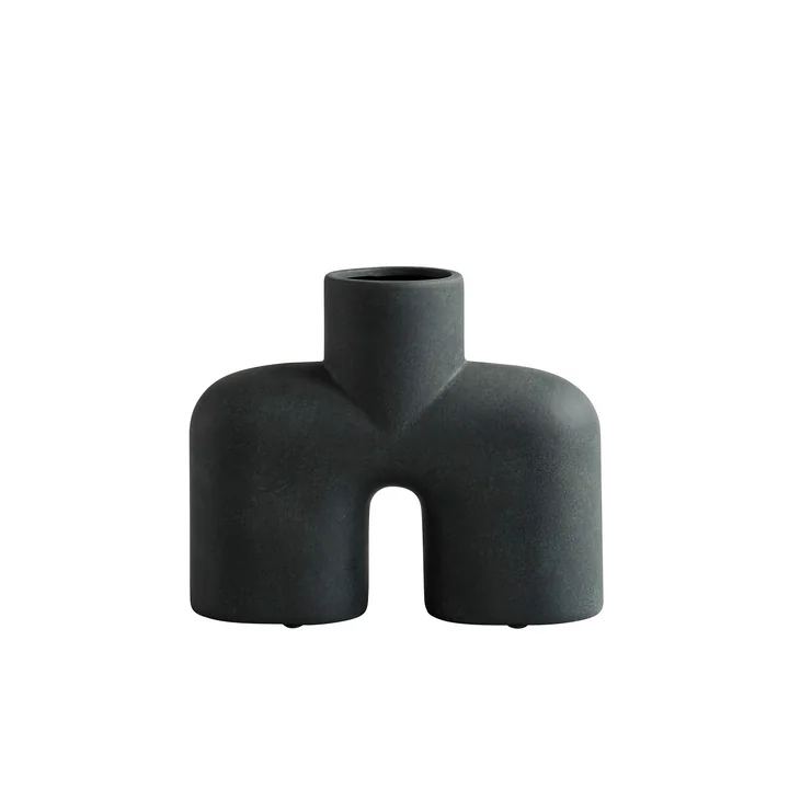101 Copenhagen - Cobra Vase Uno Medio, schwarz
