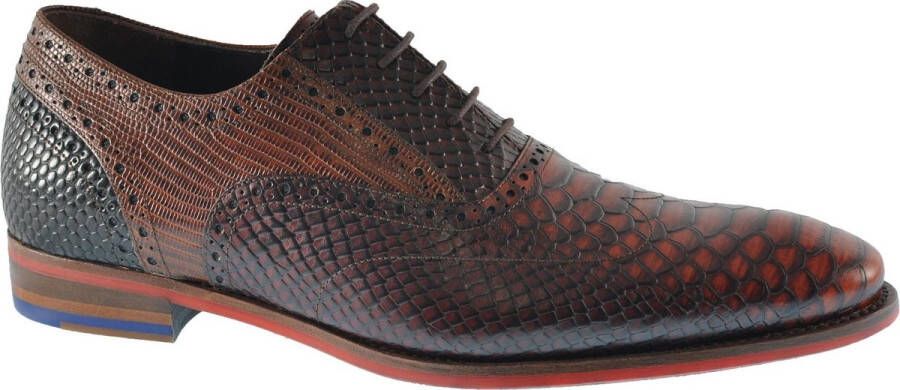 Floris van bommel De Stapper 05.16 Dark Cognac G+ Wijdte Veterschoenen