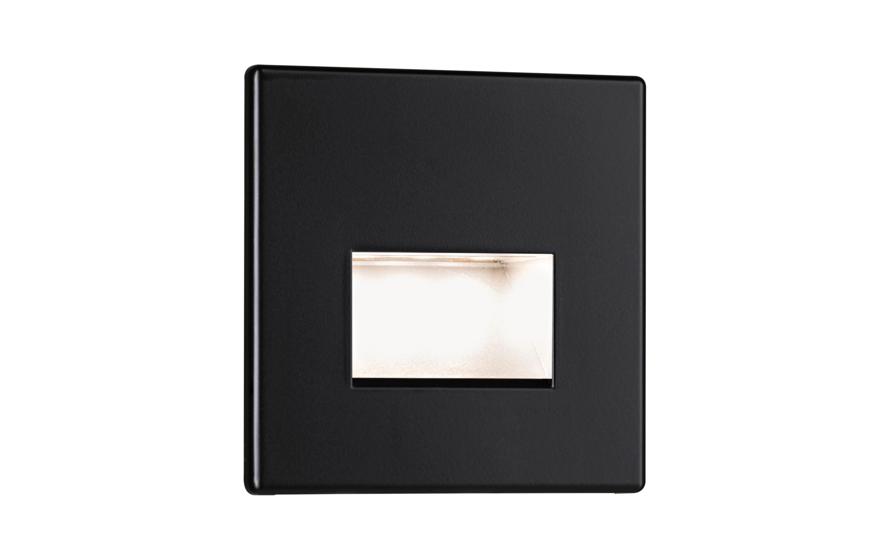 Wandeinbauleuchte LED Edge Quadro, 1.2W, 2700K, SchwarzEinbauleuchte