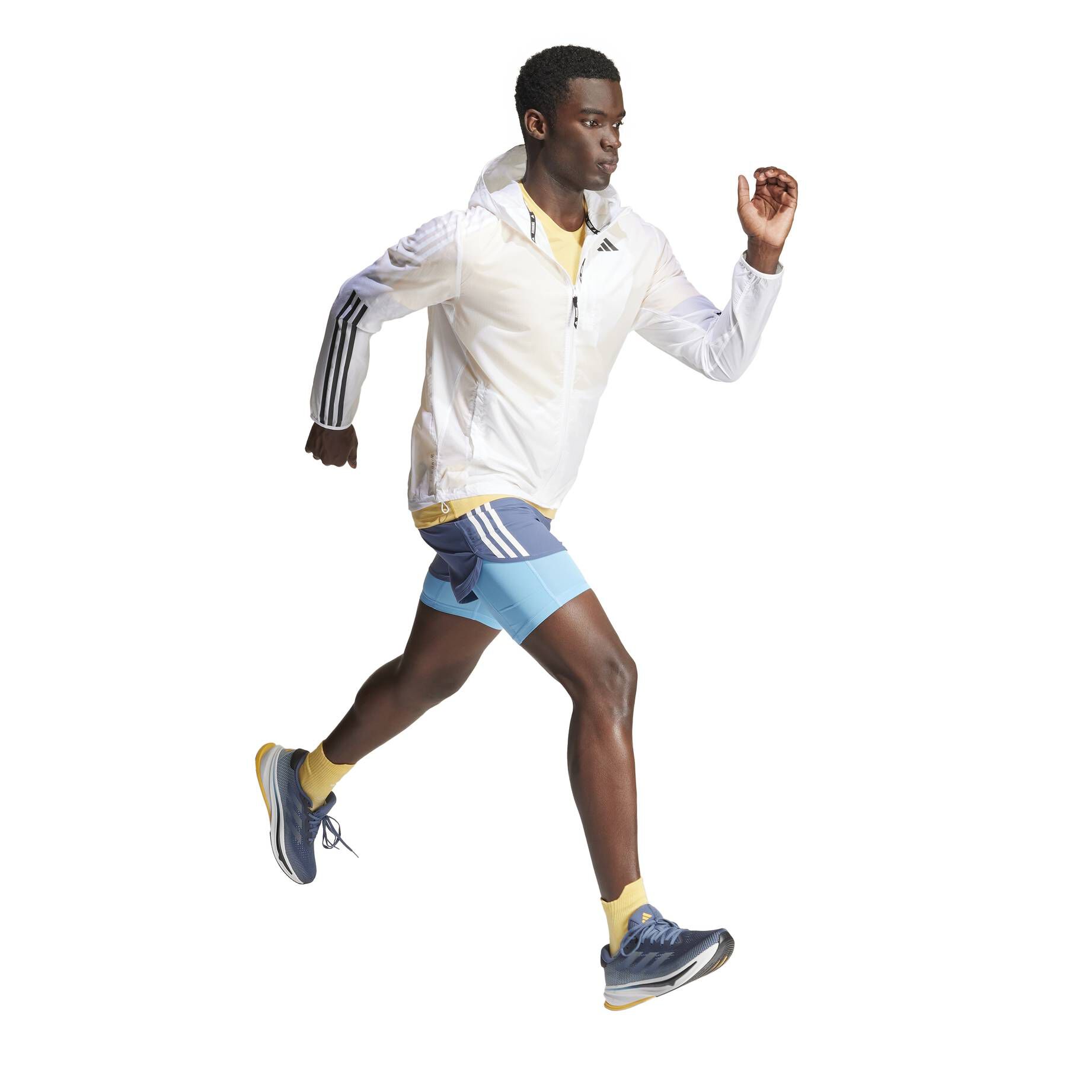 adidas Performance| Herren Laufshorts ON THE RUN 3 STRIPES 2IN1