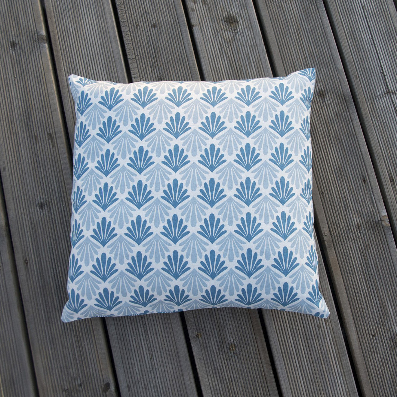 Febronie Housse de coussin d'extérieur Peacock bleue - 50x50 cm