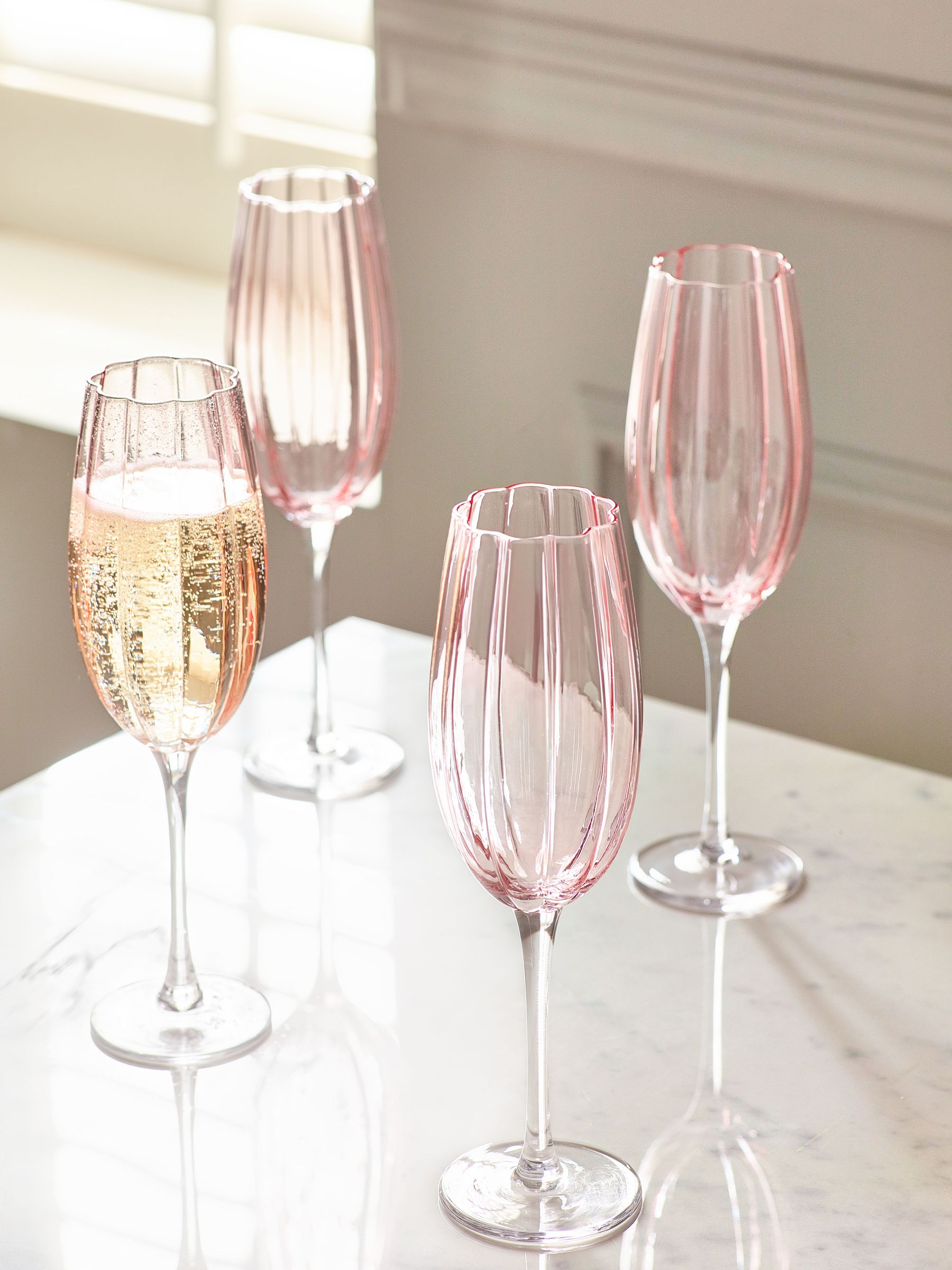Set van 4 Ottilie champagneflûtes