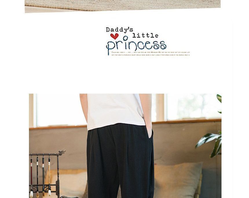 Lefitt - Hoge taille effen harem capribroek