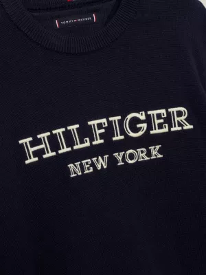 Suéter Hilfiger com logotipo bordado Monotype