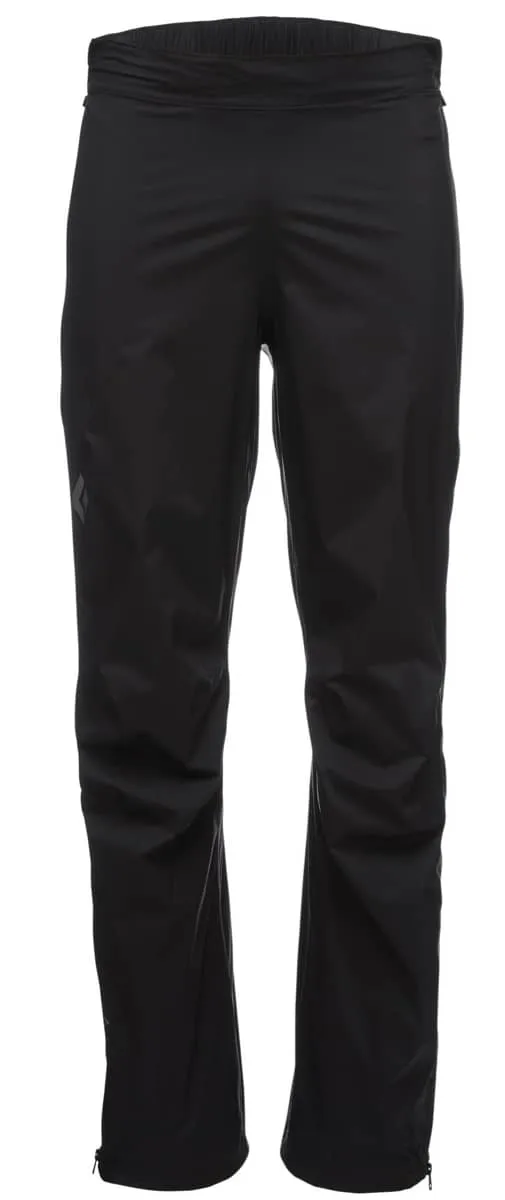 Black Diamond Men StormLine Stretch Full Zip Rain Pants Black