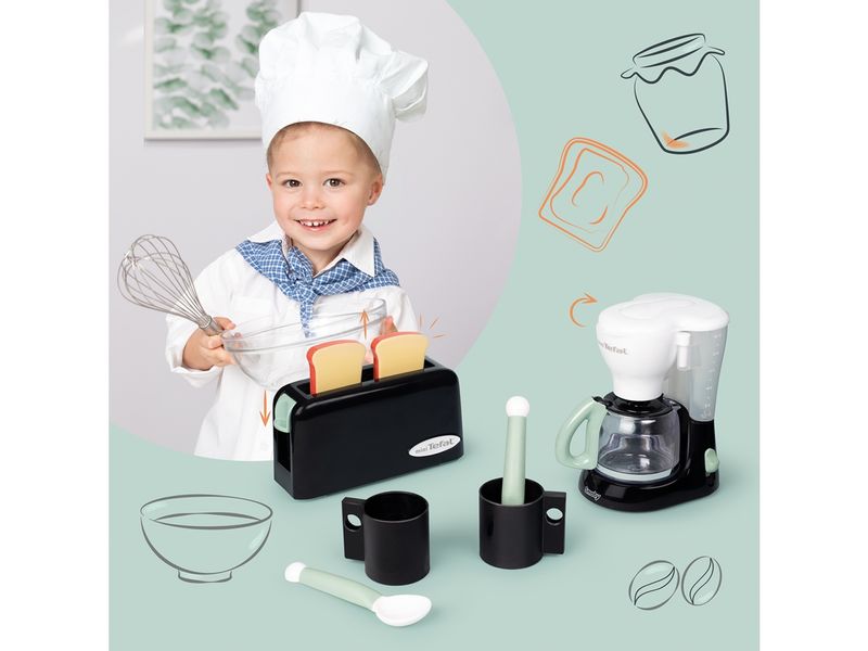 Smoby Spiel-Haushaltsgerät Tefal Frühstück Originalgetreue Nachbildung