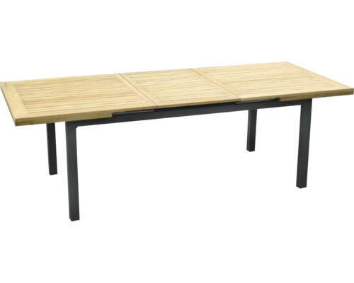 Bellavista Newport eettafel, 100 x 77 cm, aluminium/teakhout, grijs