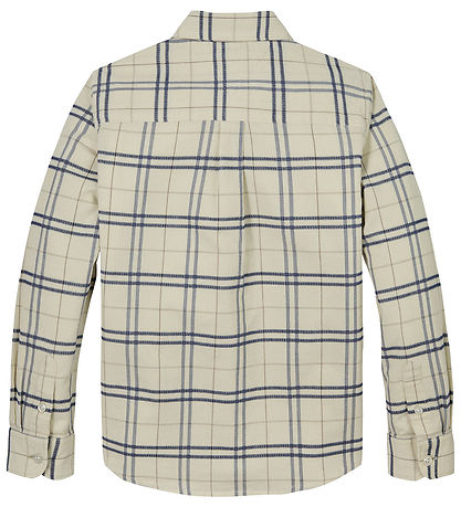 Tommy Hilfiger Hemd - Cord - Classic+ Beige/Navy Kariert