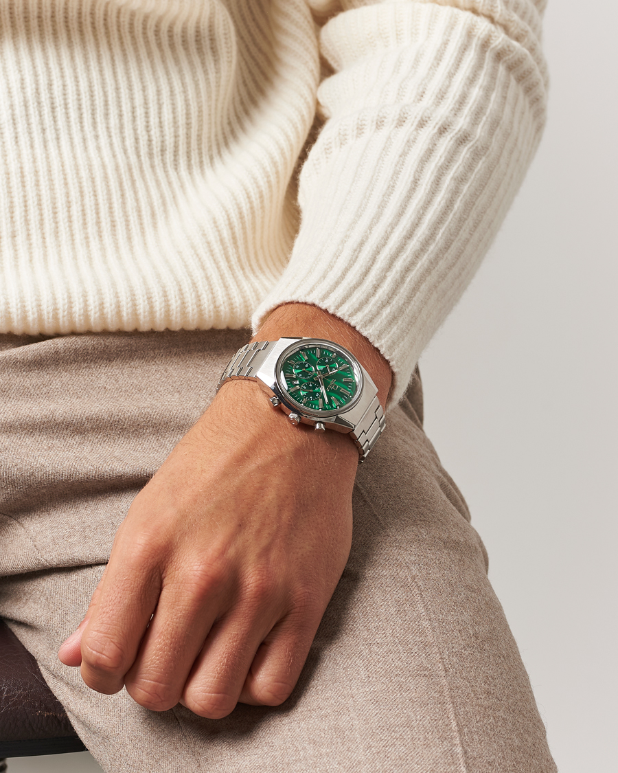 Timex Q Timex Falcon Eye Chronograph 40mm Green Dial