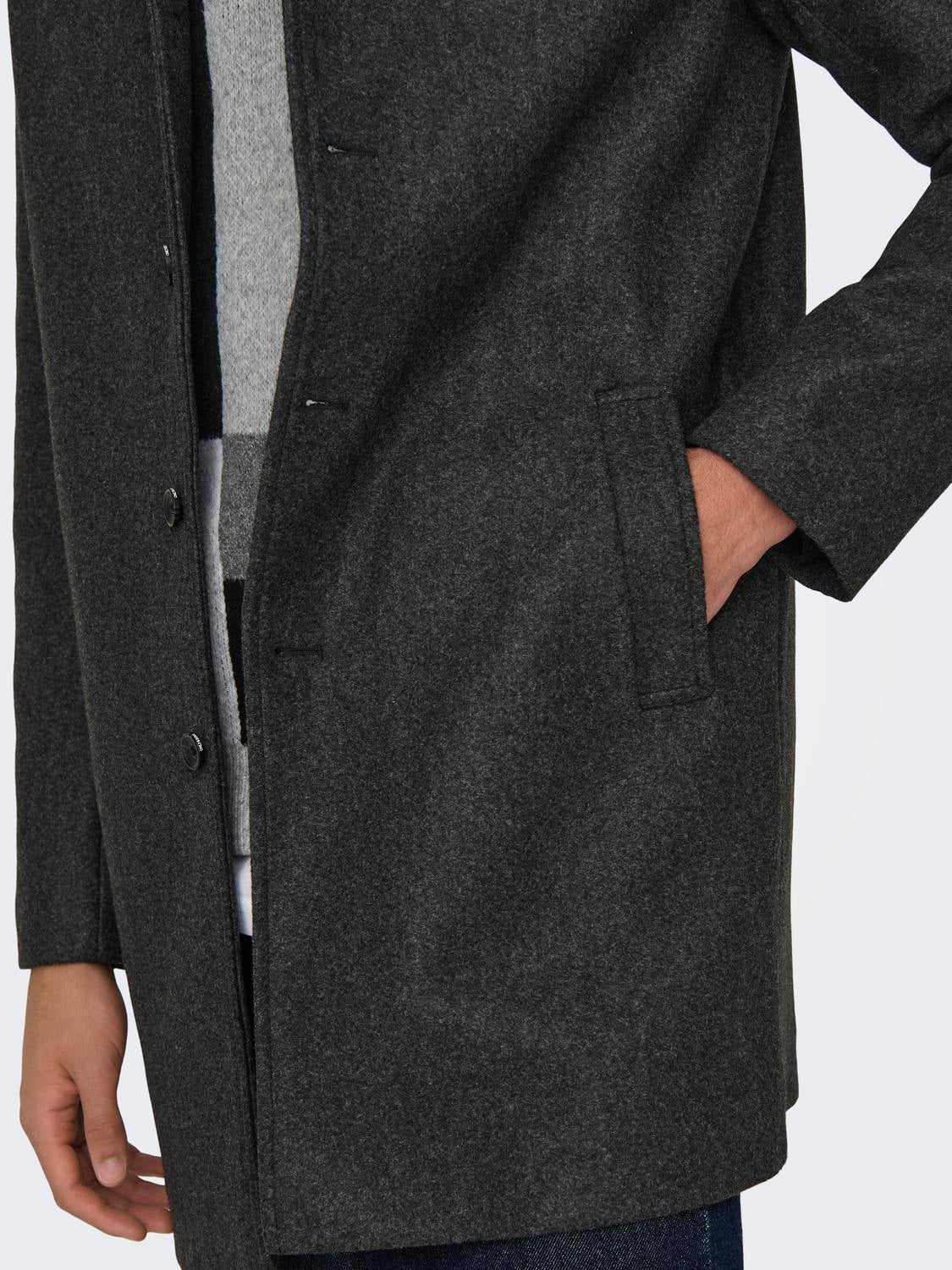ONSADAM Mantel Dark Grey Melange