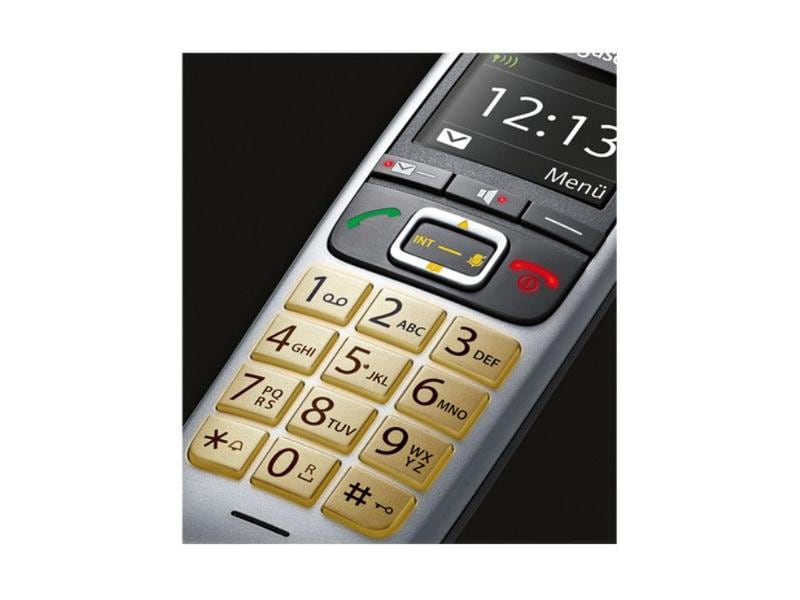 Gigaset Schnurlostelefon E560 Schwarz/Silber Das Grosstastentelefon Gigaset E560 - Grosser Anspruch, einfache Bedienung