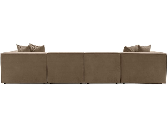 CONCEPT1 - Canapé tissu Sora angle marron 350 x 190 x h65