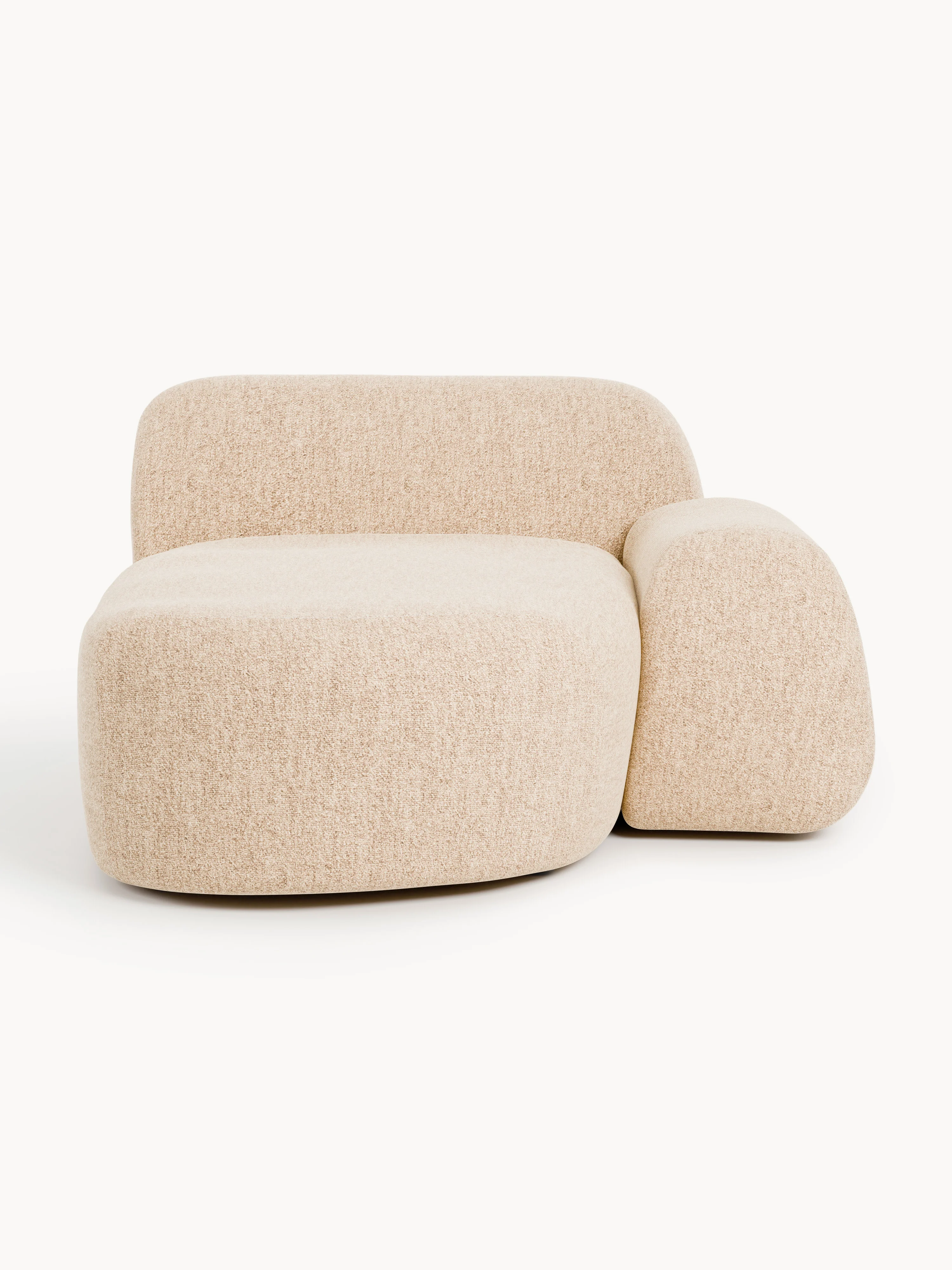 Bouclé hoekmodule Wolke