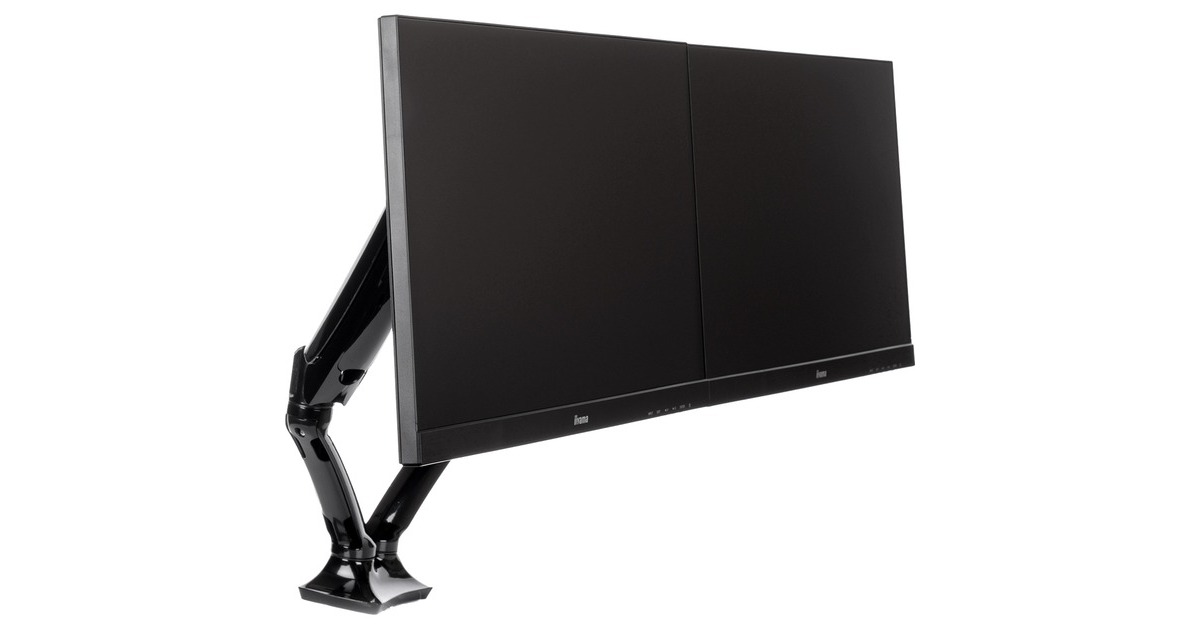 iiyamaDubbele gasveer monitorarm DS3002C-B1  (Zwart)