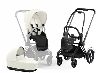 Cybex e-Priam Duovogn, Off White/Matt Black