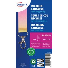 AVERY Tour de cou, en rPET, 20 x 440 mm, dégradé de couleurs