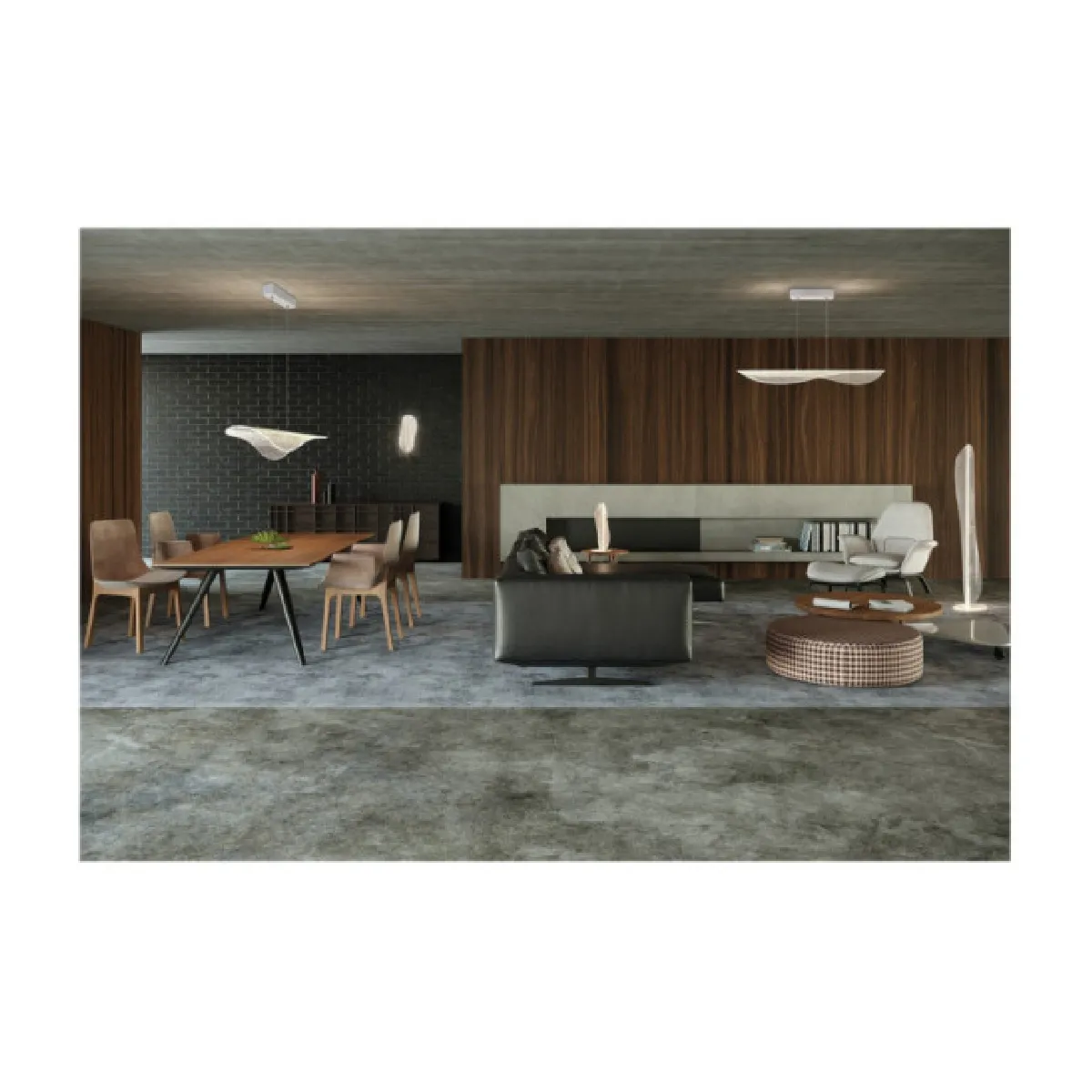 Luminaire Center Suspension LED Bianca - Blanc