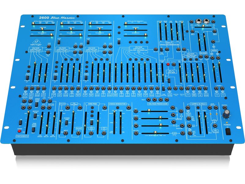 Behringer Synthesizer 2600 Blue Marvin Semimodularer Analogsynthesizer mit 3 VCOs