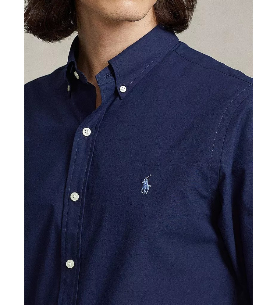 Camisa Ralph Lauren azul marinho de corte personalizado