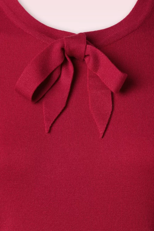 Topvintage Boutique Collection Milly gebreide top in rood