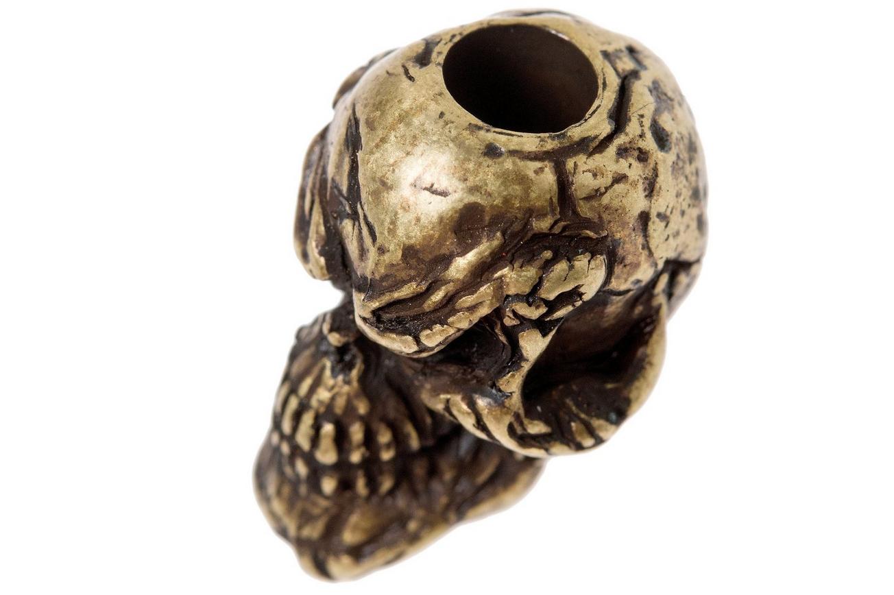 Schmuckatelli Grins Skull Bead Roman Brass Oxidized