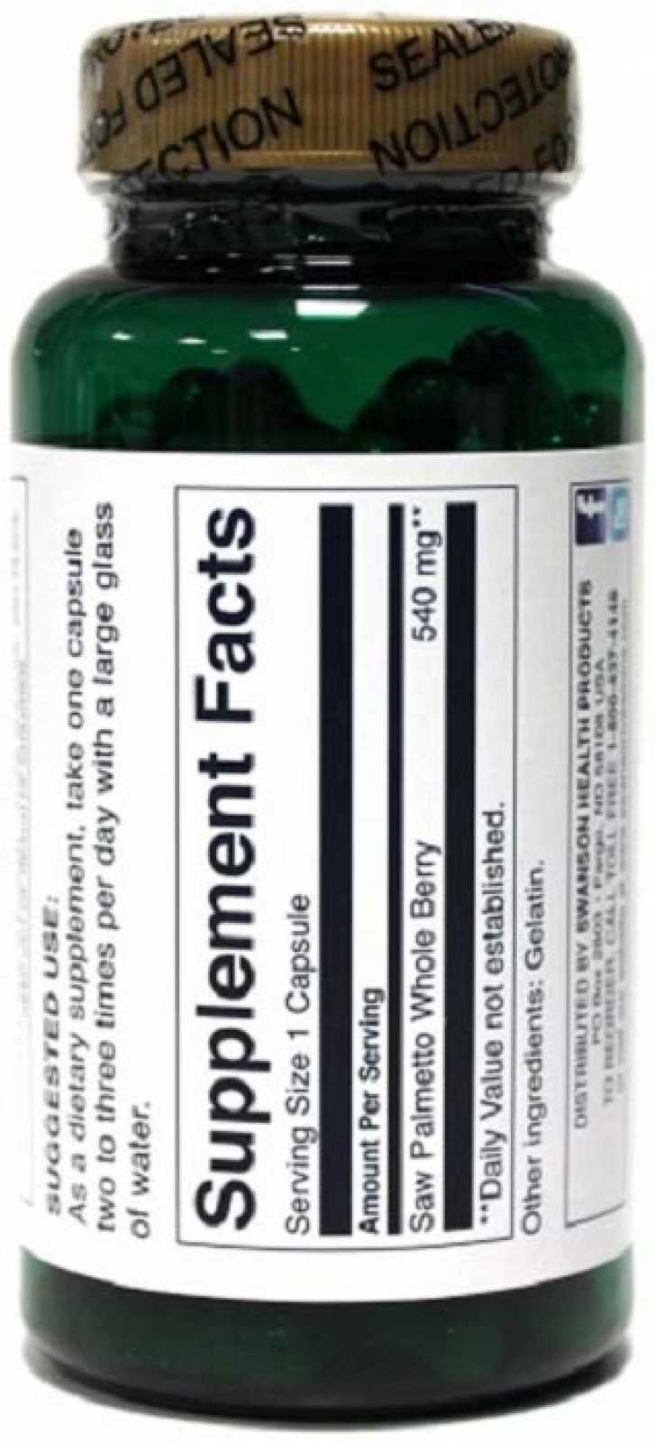 Swanson Saw Palmetto 540 mg 100 cápsulas